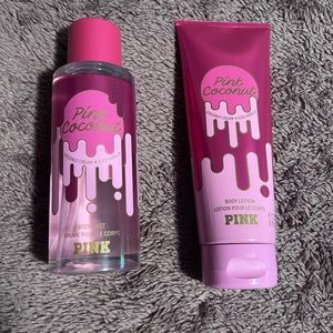 PINK BODY MIST AND BODY LOTION